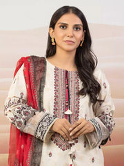 edenrobe Premium Embroidered Unstitched Khaddar 3Pc EWU22V12-25013