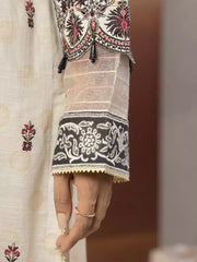 edenrobe Premium Embroidered Unstitched Khaddar 3Pc EWU22V12-25013