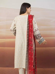 edenrobe Premium Embroidered Unstitched Khaddar 3Pc EWU22V12-25013