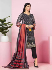 edenrobe Allure Viscose Unstitched Printed 3Pc Suit EWU22V13-24003