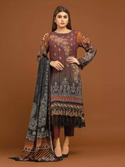 edenrobe Premium Embroidered Unstitched Viscose 3Pc EWU22V13-24041