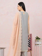 edenrobe Premium Festive Unstitched Chanderi 3Piece Suit EWU22V6-25100