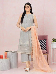 edenrobe Premium Festive Unstitched Chanderi 3Piece Suit EWU22V6-25100