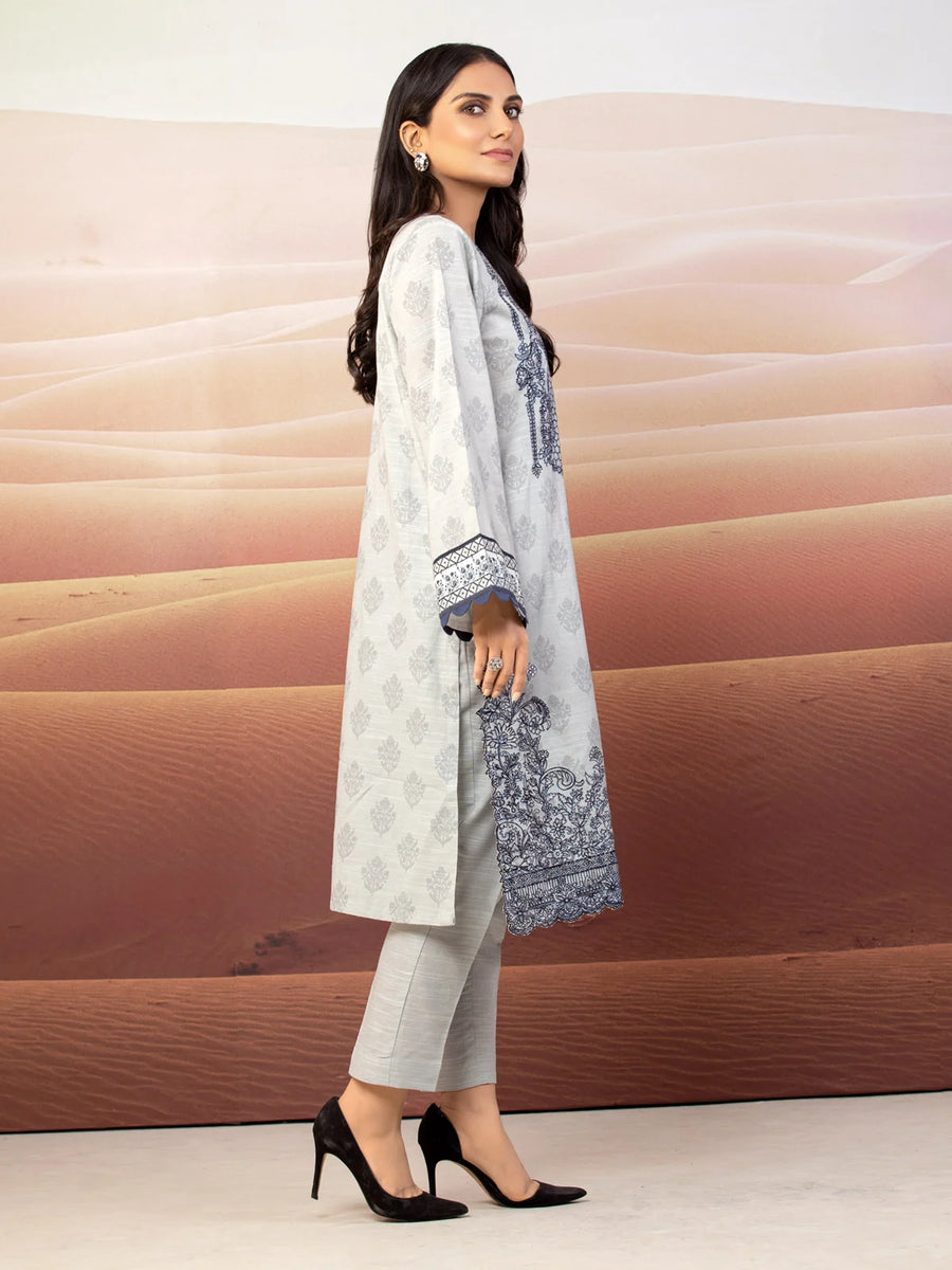 edenrobe Premium Embroidered Unstitched Cotton Satin 1Pc EWU22V9-25042