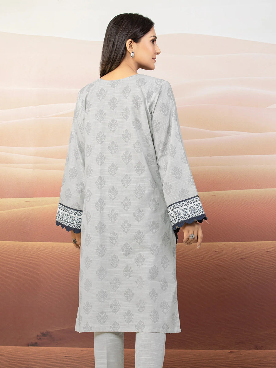 edenrobe Premium Embroidered Unstitched Cotton Satin 1Pc EWU22V9-25042