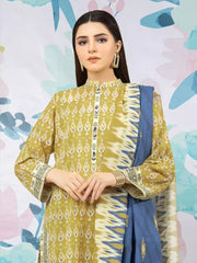 edenrobe Allure Lawn Unstitched Printed 3Pc Suit EWU23A1-26005