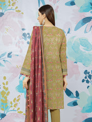 edenrobe Allure Lawn Unstitched Printed 3Pc Suit EWU23A1-26007