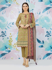 edenrobe Allure Lawn Unstitched Printed 3Pc Suit EWU23A1-26007