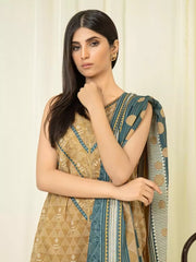 edenrobe Allure Lawn Unstitched Printed 3Pc Suit EWU23A1-26008
