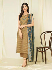 edenrobe Allure Lawn Unstitched Printed 3Pc Suit EWU23A1-26008