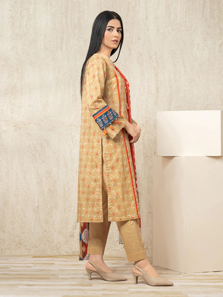 edenrobe Allure Lawn Unstitched Printed 3Pc Suit EWU23A1-26012