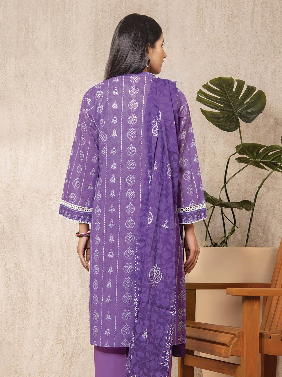 edenrobe Allure Lawn Unstitched Printed 3Pc Suit EWU23A1-26015