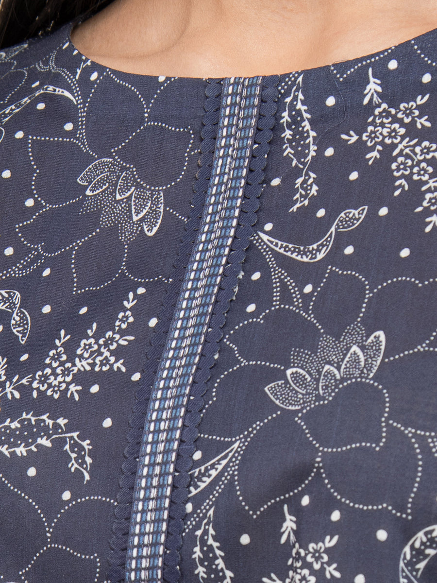 edenrobe Allure Lawn Unstitched Printed 3Pc Suit EWU23A1-26022
