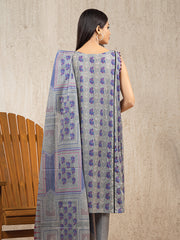 edenrobe Allure Lawn Unstitched Printed 3Pc Suit EWU23A1-26025