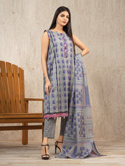 edenrobe Allure Lawn Unstitched Printed 3Pc Suit EWU23A1-26025