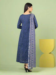 edenrobe Allure Lawn Unstitched Printed 3Pc Suit EWU23A1-26030