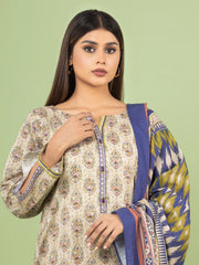 edenrobe Allure Lawn Unstitched Printed 3Pc Suit EWU23A1-26031