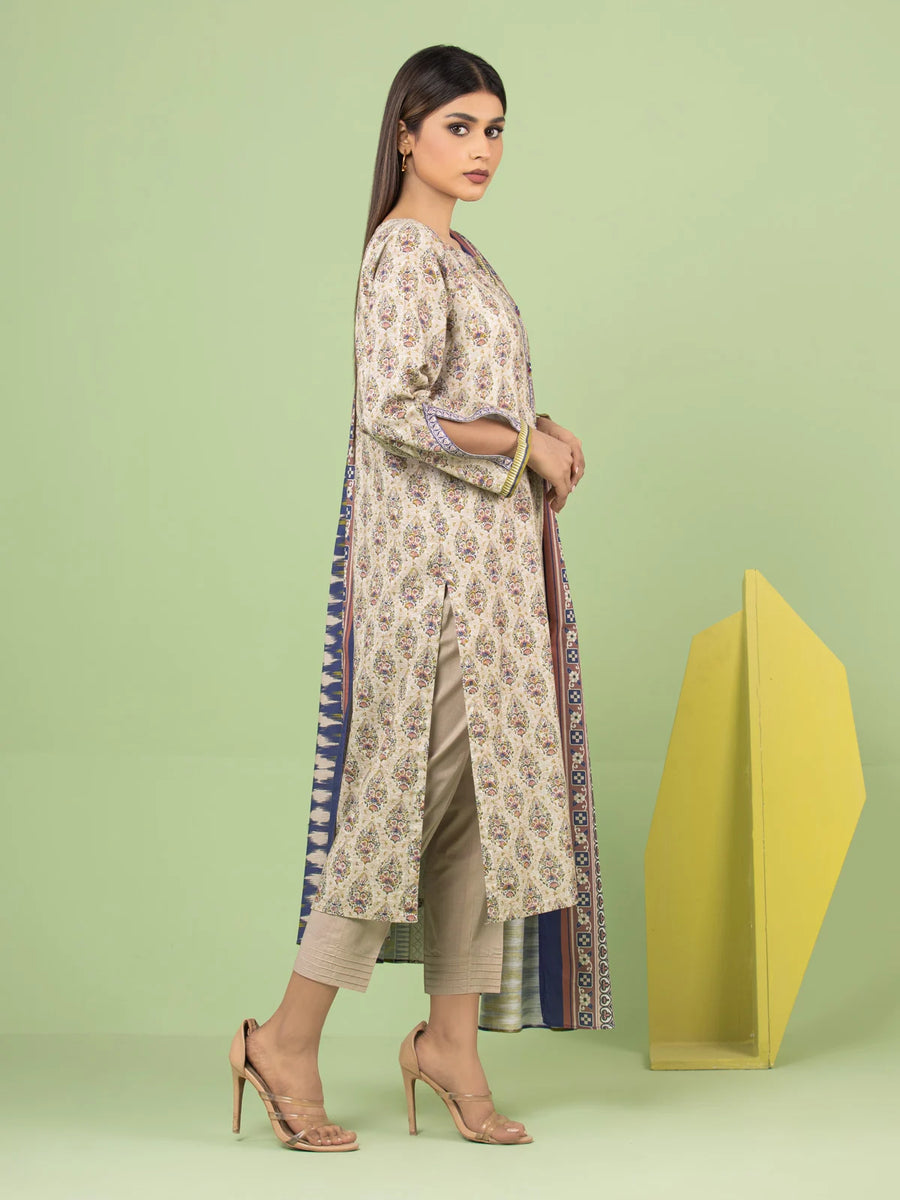 edenrobe Allure Lawn Unstitched Printed 3Pc Suit EWU23A1-26031