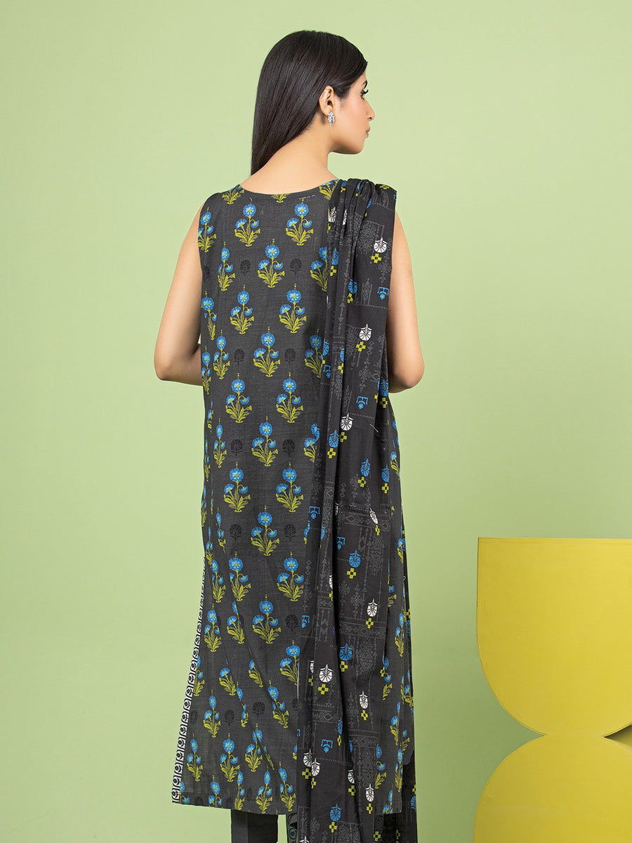 edenrobe Allure Lawn Unstitched Printed 3Pc Suit EWU23A1-26032