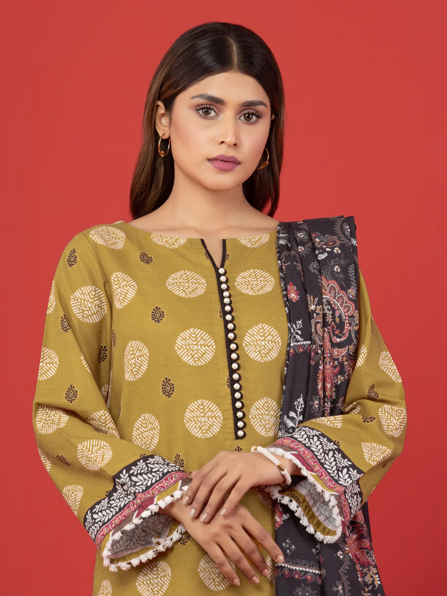 edenrobe Allure Lawn Unstitched Printed 3Pc Suit EWU23A1-26036