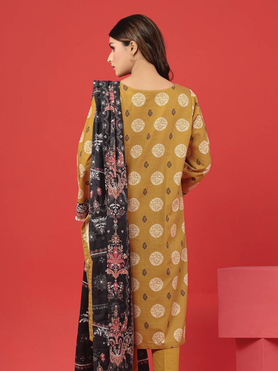 edenrobe Allure Lawn Unstitched Printed 3Pc Suit EWU23A1-26036