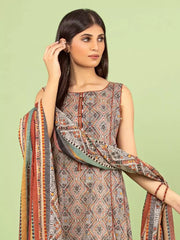 edenrobe Allure Lawn Unstitched Printed 3Pc Suit EWU23A1-26040