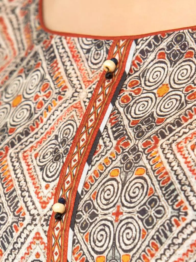 edenrobe Allure Lawn Unstitched Printed 3Pc Suit EWU23A1-26040