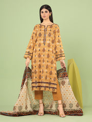 edenrobe Allure Lawn Unstitched Printed 3Pc Suit EWU23A1-26046
