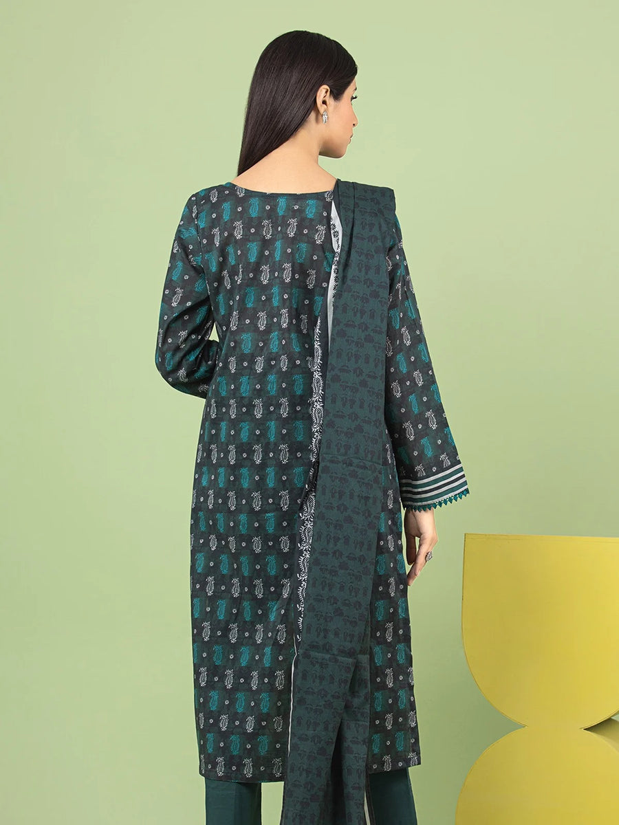 edenrobe Allure Lawn Unstitched Printed 3Pc Suit EWU23A1-26049