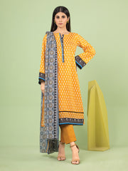 edenrobe Allure Lawn Unstitched Printed 3Pc Suit EWU23A1-26054