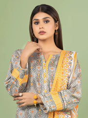 edenrobe Allure Lawn Unstitched Printed 3Pc Suit EWU23A1-26067