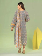 edenrobe Allure Lawn Unstitched Printed 3Pc Suit EWU23A1-26067