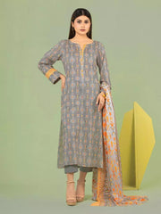 edenrobe Allure Lawn Unstitched Printed 3Pc Suit EWU23A1-26067