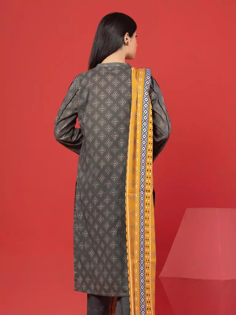 edenrobe Allure Lawn Unstitched Printed 3Pc Suit EWU23A1-26068