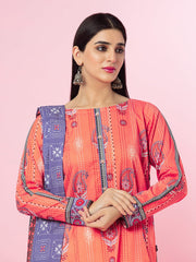 edenrobe Allure Lawn Unstitched Printed 3Pc Suit EWU23A1-26164