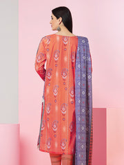 edenrobe Allure Lawn Unstitched Printed 3Pc Suit EWU23A1-26164