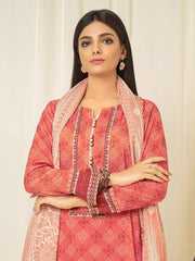 edenrobe Allure Lawn Unstitched Printed 3Pc Suit EWU23A1-26165