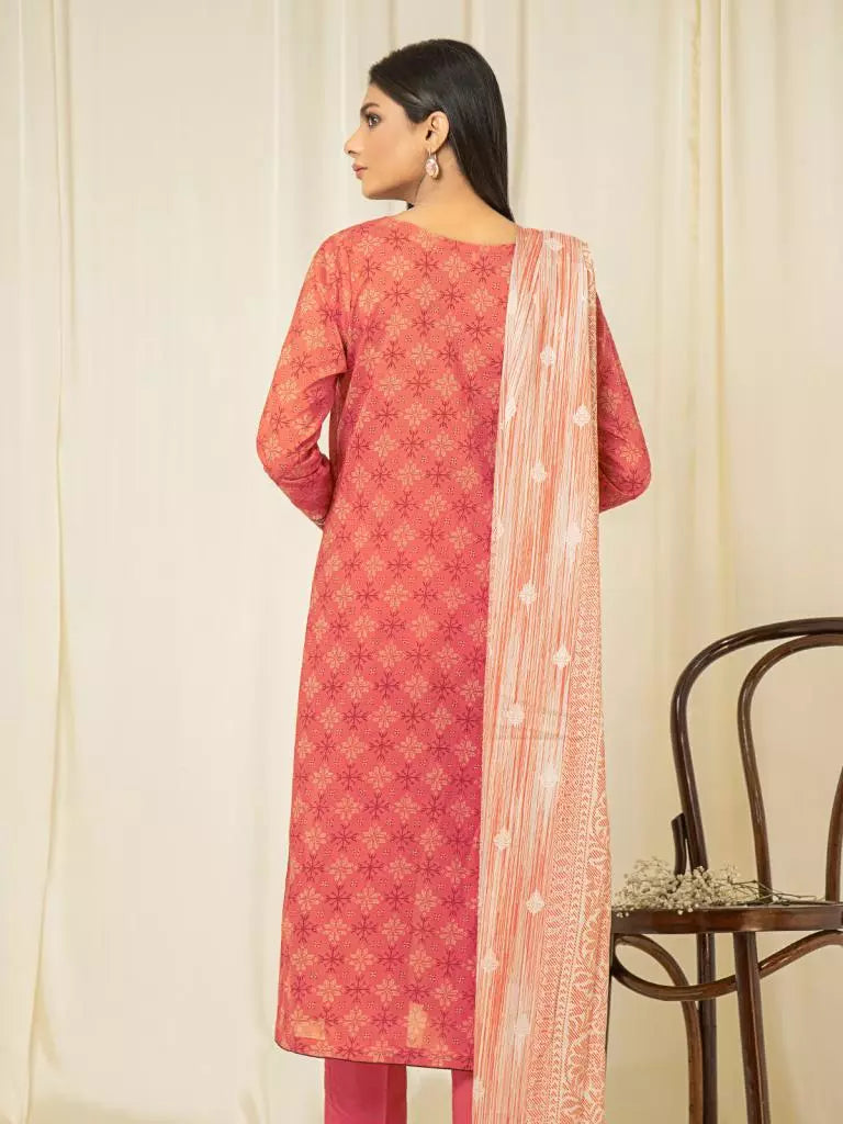edenrobe Allure Lawn Unstitched Printed 3Pc Suit EWU23A1-26165