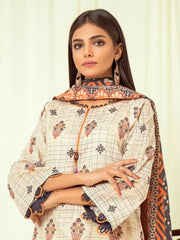 edenrobe Allure Lawn Unstitched Printed 3Pc Suit EWU23A1-26168