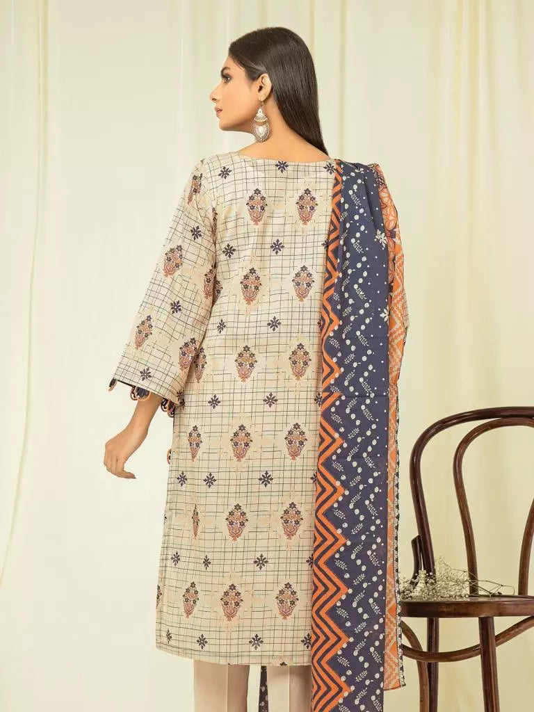 edenrobe Allure Lawn Unstitched Printed 3Pc Suit EWU23A1-26168