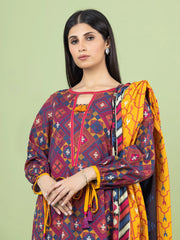 edenrobe Allure Lawn Unstitched Printed 3Pc Suit EWU23A1-26181