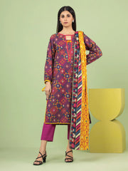 edenrobe Allure Lawn Unstitched Printed 3Pc Suit EWU23A1-26181