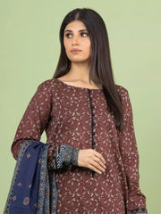 edenrobe Allure Lawn Unstitched Printed 3Pc Suit EWU23A1-26183