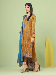 edenrobe Allure Lawn Unstitched Printed 3Pc Suit EWU23A1-26184