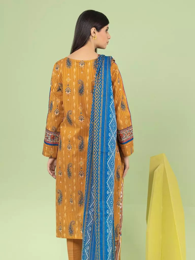 edenrobe Allure Lawn Unstitched Printed 3Pc Suit EWU23A1-26184