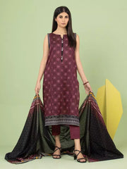 edenrobe Allure Lawn Unstitched Printed 3Pc Suit EWU23A1-26186