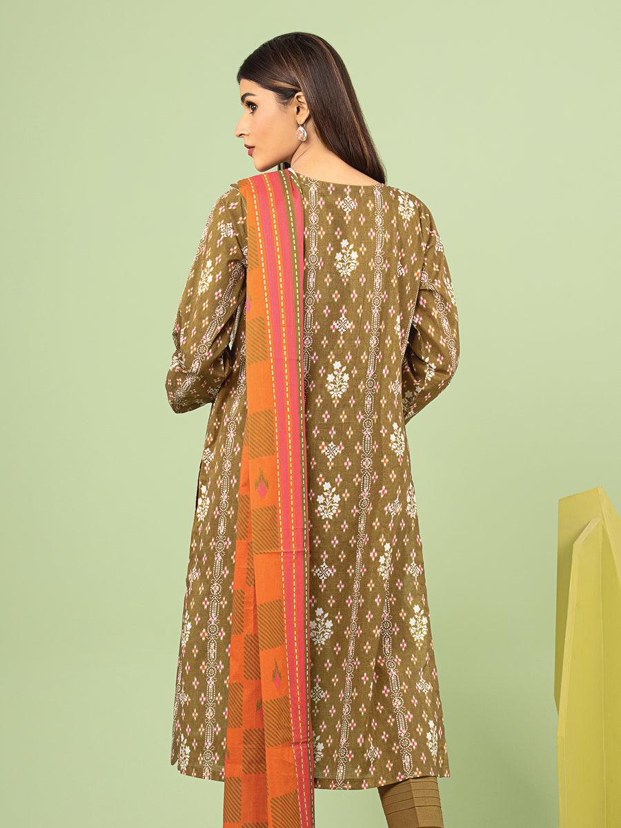 edenrobe Allure Lawn Unstitched Printed 3Pc Suit EWU23A1-26188