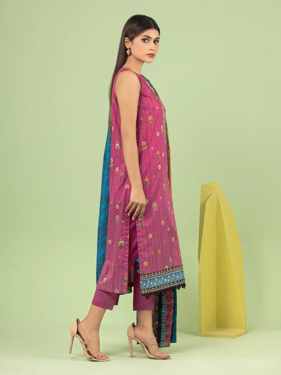 edenrobe Allure Lawn Unstitched Printed 3Pc Suit EWU23A1-26189
