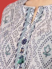 edenrobe Allure Lawn Unstitched Printed 3Pc Suit EWU23A1-26192