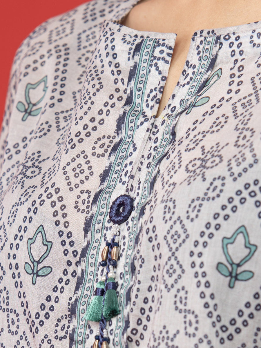 edenrobe Allure Lawn Unstitched Printed 3Pc Suit EWU23A1-26192